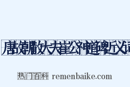 唐故朝散大夫崔公神道碑近义词是什么意思的图片